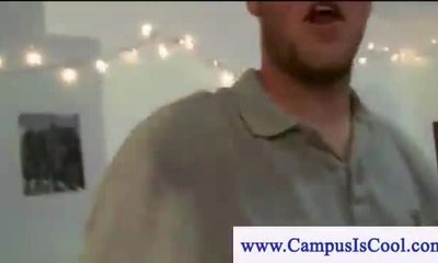 Horny campus girl leaves party for sex