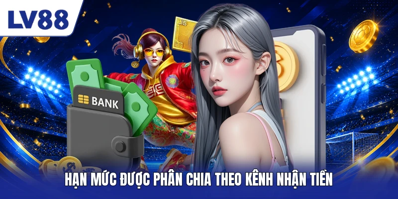 Hạn mức được phân chia theo kênh nhận tiền